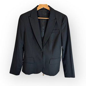 Theory Black Gabe Tailored Single-Button Blazer